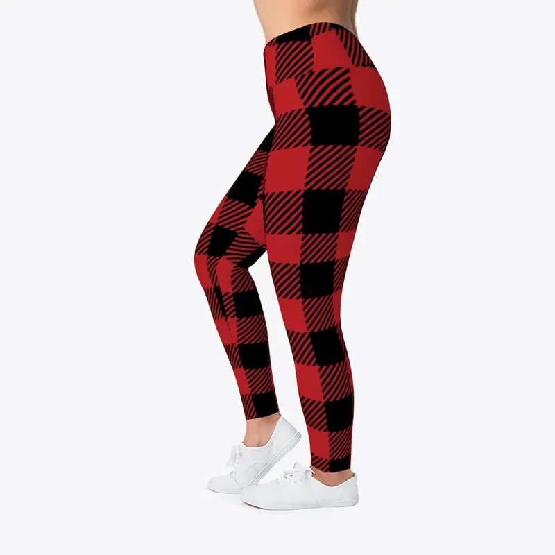 Red Plaid Leggings